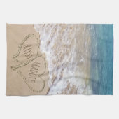 Linge De Cuisine Coeurs de plage mariages (Horizontal)