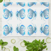 Linge De Cuisine Coeurs de tourbillon (Plié)