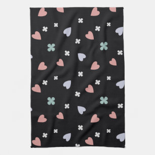 Linge De Cuisine Cœurs de trèfle mignons motif amour chanceux