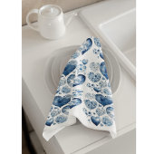 Linge De Cuisine Coeurs en Delft Blue