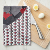 Linge De Cuisine Coeurs enchantés (Quart Plié)