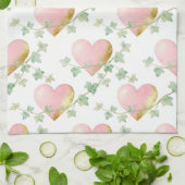 Linge De Cuisine Cœurs entrelacés de lierre (Plié)