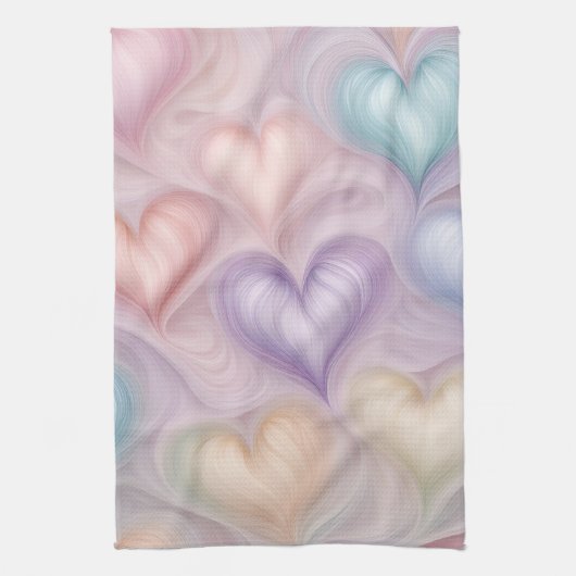 Linge De Cuisine Coeurs Gossamer (Vertical)