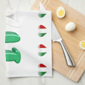 Linge De Cuisine Coeurs italiens (Quart Plié)