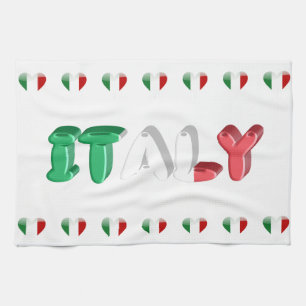 Linge De Cuisine Coeurs italiens