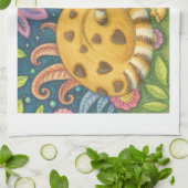 Linge De Cuisine Coeurs N'Stripes Tabby Art folklorique Chat Servie (Plié)