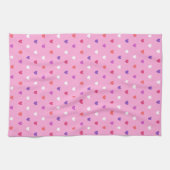 Linge De Cuisine Coeurs polka rose (Horizontal)