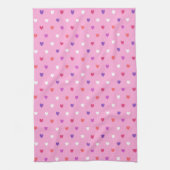 Linge De Cuisine Coeurs polka rose (Vertical)