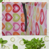 Linge De Cuisine Coeurs rêveurs de chat siamois (Plié)