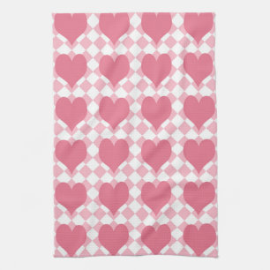 Linge De Cuisine Coeurs roses