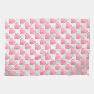 Linge De Cuisine Coeurs roses