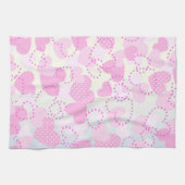 Linge De Cuisine Coeurs roses (Horizontal)