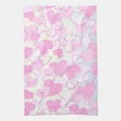Linge De Cuisine Coeurs roses (Vertical)