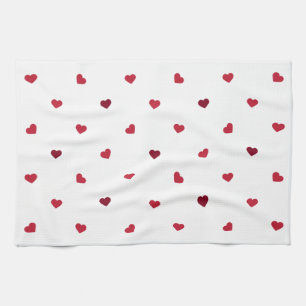 Linge De Cuisine Coeurs rouges