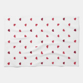 Linge De Cuisine Coeurs rouges (Horizontal)
