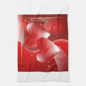 Linge De Cuisine Coeurs rouges (Vertical)