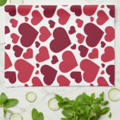 Linge De Cuisine Coeurs rouges (Plié)