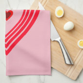 Linge De Cuisine Coeurs rouges roses Aimer Valentines Jour 4Kate (Quart Plié)