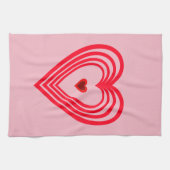 Linge De Cuisine Coeurs rouges roses Aimer Valentines Jour 4Kate (Horizontal)