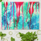 Linge De Cuisine Coeurs saignants fleurs art (Plié)