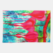 Linge De Cuisine Coeurs saignants fleurs art (Horizontal)