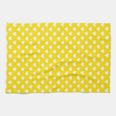 Linge De Cuisine Coeurs sur le jaune (Horizontal)