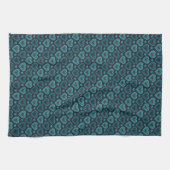 Linge De Cuisine Coeurs turquoises (Horizontal)