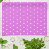 Linge De Cuisine Cœurs violets (Plié)