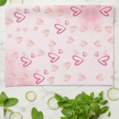 Linge De Cuisine Coeurs Whimsical Rose (Plié)