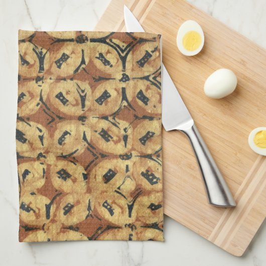 Linge De Cuisine Coffee Bean Earthy Boho Rustique (Quart Plié)