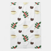 Linge De Cuisine Coffee Pattern with Beans, Cups, and Coffee trees (Vertical)