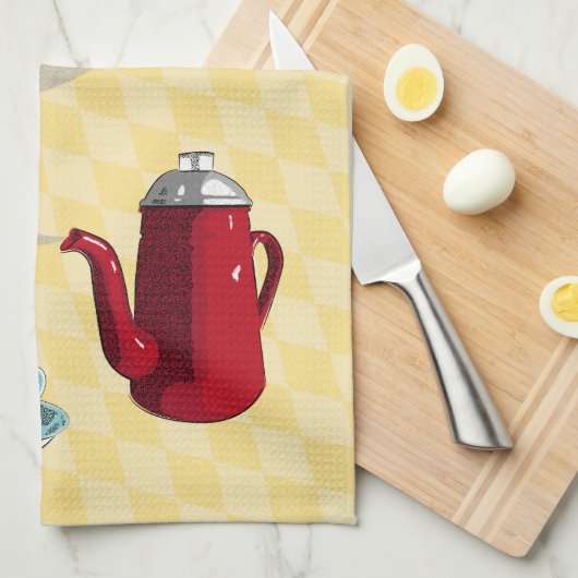 Linge De Cuisine Coffee Retro (Quart Plié)