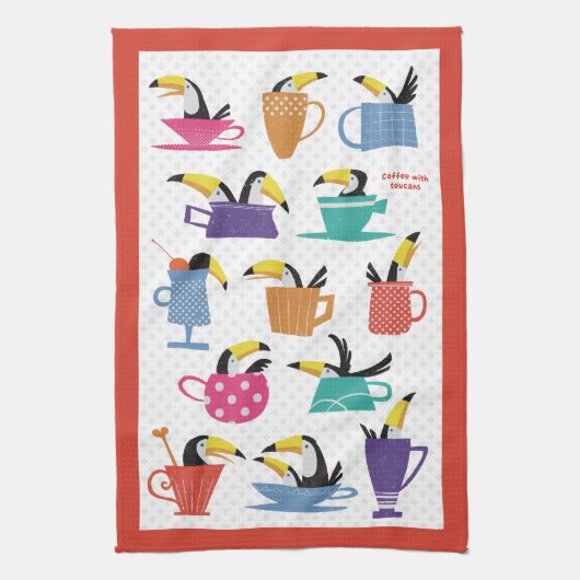 Linge De Cuisine Coffee with Toucans (Vertical)