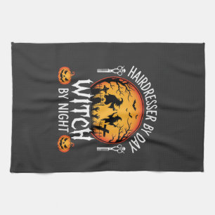 Linge De Cuisine Coiffeuse Halloween le jour Sorcière la nuit