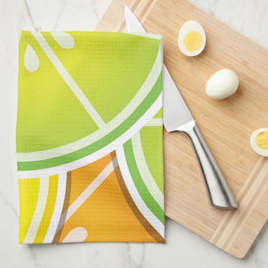 Linge De Cuisine Coincés d'agrumes funky (Quart Plié)