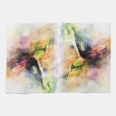 Linge De Cuisine Colibri à l'aquarelle (Horizontal)