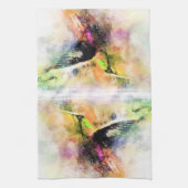 Linge De Cuisine Colibri à l'aquarelle (Vertical)