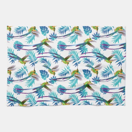 Linge De Cuisine Colibri à queue longue tropicale (Horizontal)