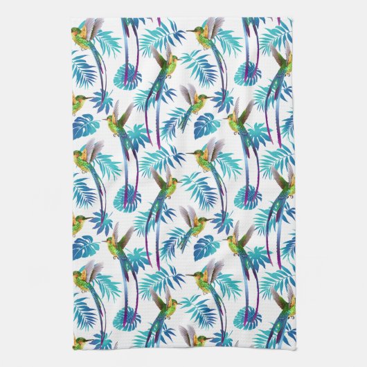 Linge De Cuisine Colibri à queue longue tropicale (Vertical)