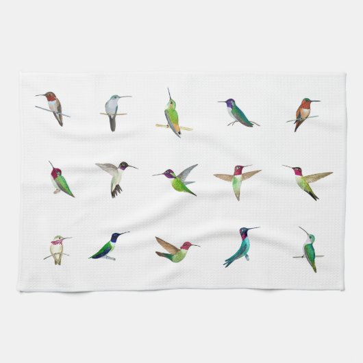 Linge De Cuisine Colibri de Californie (Horizontal)