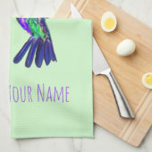 Linge De Cuisine Colibri Design Fleurs Botaniques Amateurs d'oiseau (Quart Plié)