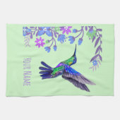 Linge De Cuisine Colibri Design Fleurs Botaniques Amateurs d'oiseau (Horizontal)