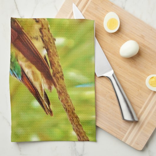 Linge De Cuisine Colibri en à feuillage persistant (Quart Plié)