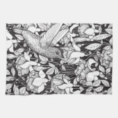 Linge De Cuisine Colibri et fuchsia (Horizontal)