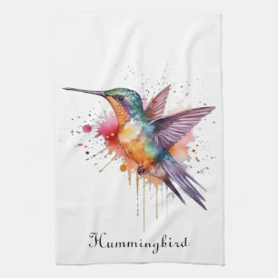 Linge De Cuisine Colibri exotique coloré personnalisable