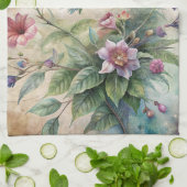 Linge De Cuisine Colibri mignon sur les fleurs (Plié)