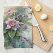 Linge De Cuisine Colibri mignon sur les fleurs (Quart Plié)