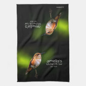 Linge De Cuisine Colibri roux sur l'arbre hybride aux fruits (Vertical)