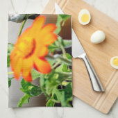 Linge De Cuisine Colibri sur un plante à fleurs (Quart Plié)