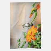 Linge De Cuisine Colibri sur un plante à fleurs (Vertical)